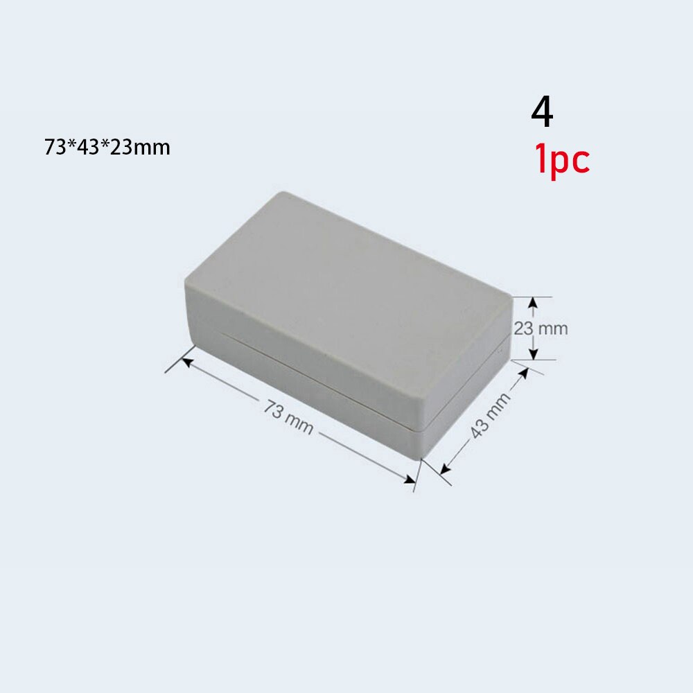 1Pc ABS Plastic Electronic Project Box White 9 sizes Enclosure Boxes Waterproof Cover Project Instrument Accessorie: 1pc Style 4
