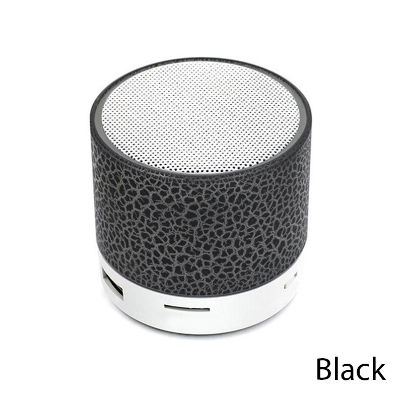 Wirless Bluetooth Speaker Led Light Crack Mini Portable Speaker Outdoor Sound Box Voor Mobiele Telefoon: Black