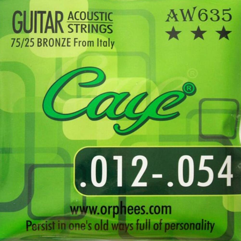 6pcs Acoustic Guitar Strings Hexagonal Alloy Core Folk Guitar Strings Set Musical Instruments Accessories: AW635
