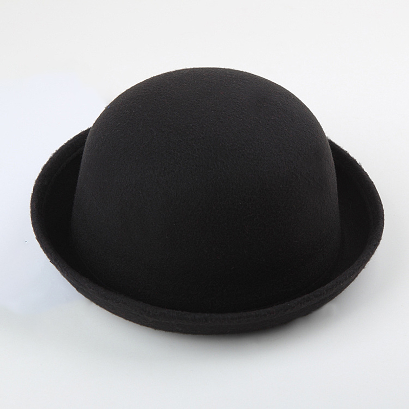 Sombreros de fieltro de lana para mujer, gorro cálido Retro Vintage con estampado de animales, no deformadas, de otoño e invierno,: 5