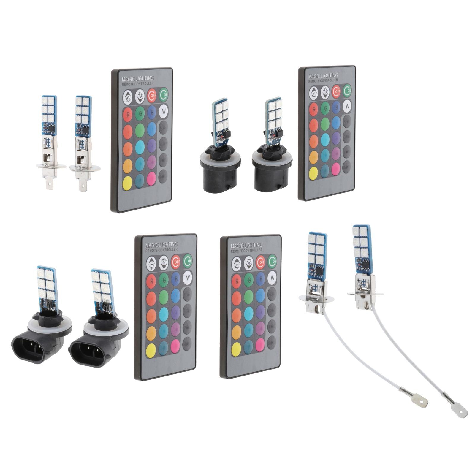 2 st 880 881 h1 h3 rgb led strålkastarlampa 1200lm dimstrålkastare till bilbilar tillbehör