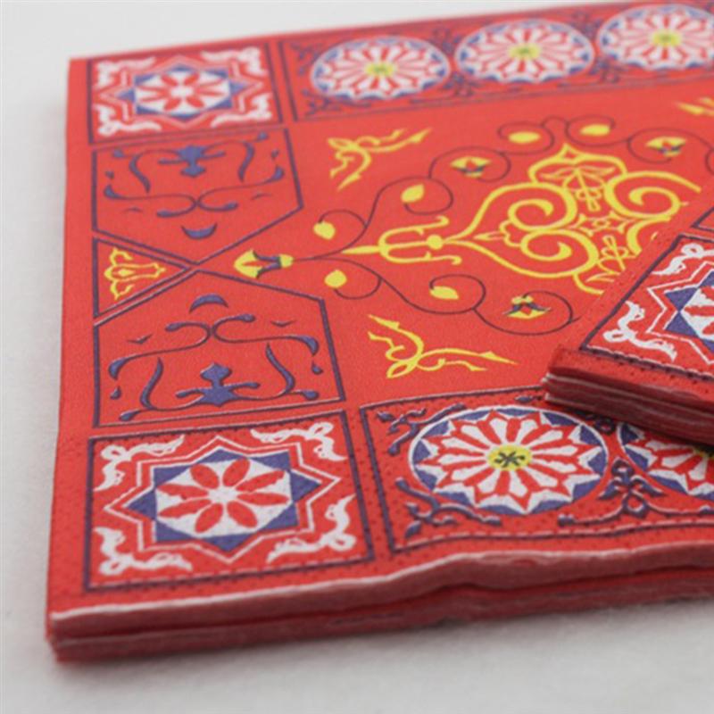 100 Stuks Servet Creatieve Weefsels Feestartikelen Mooie Servetten voor Ramadan Eid Party Party