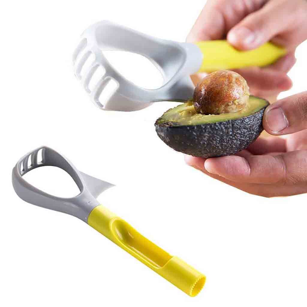 1Pcs Kitchen Accessories 5-in-1 Avocado Slicer Fruit Tool Plastic Vegetable Masher Multifunction Portable