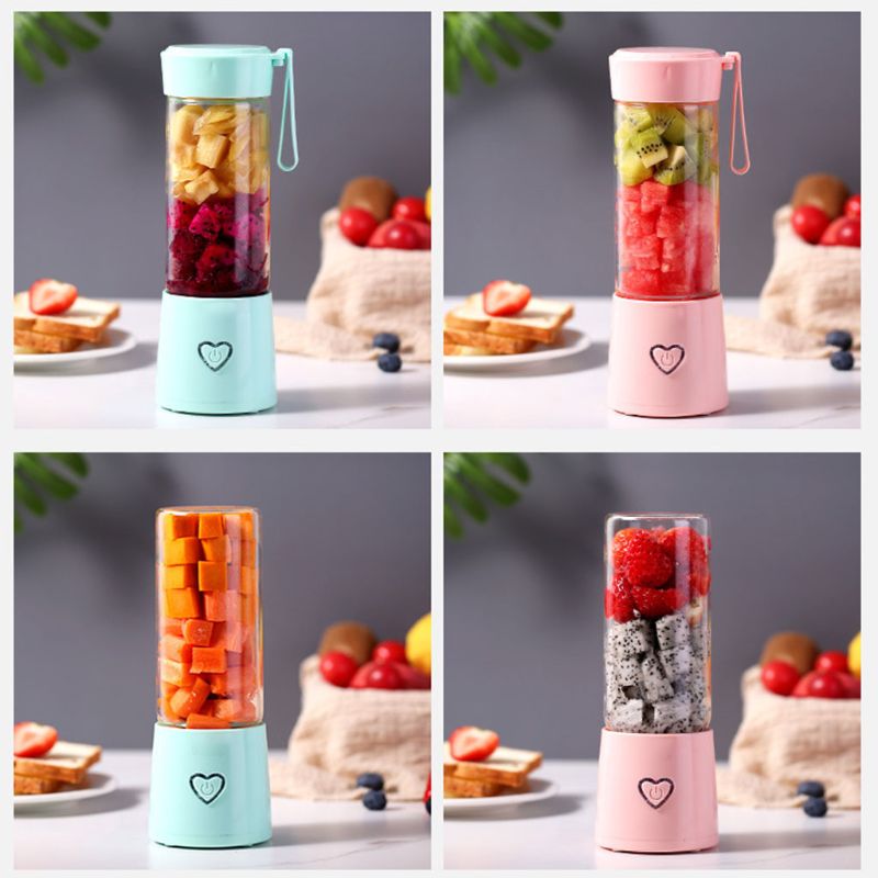 Draagbare mini elektrische sapcentrifuge beker voor eenmalig gebruik persoonlijke blender usb oplaadbare fruit- en groentemengmachine