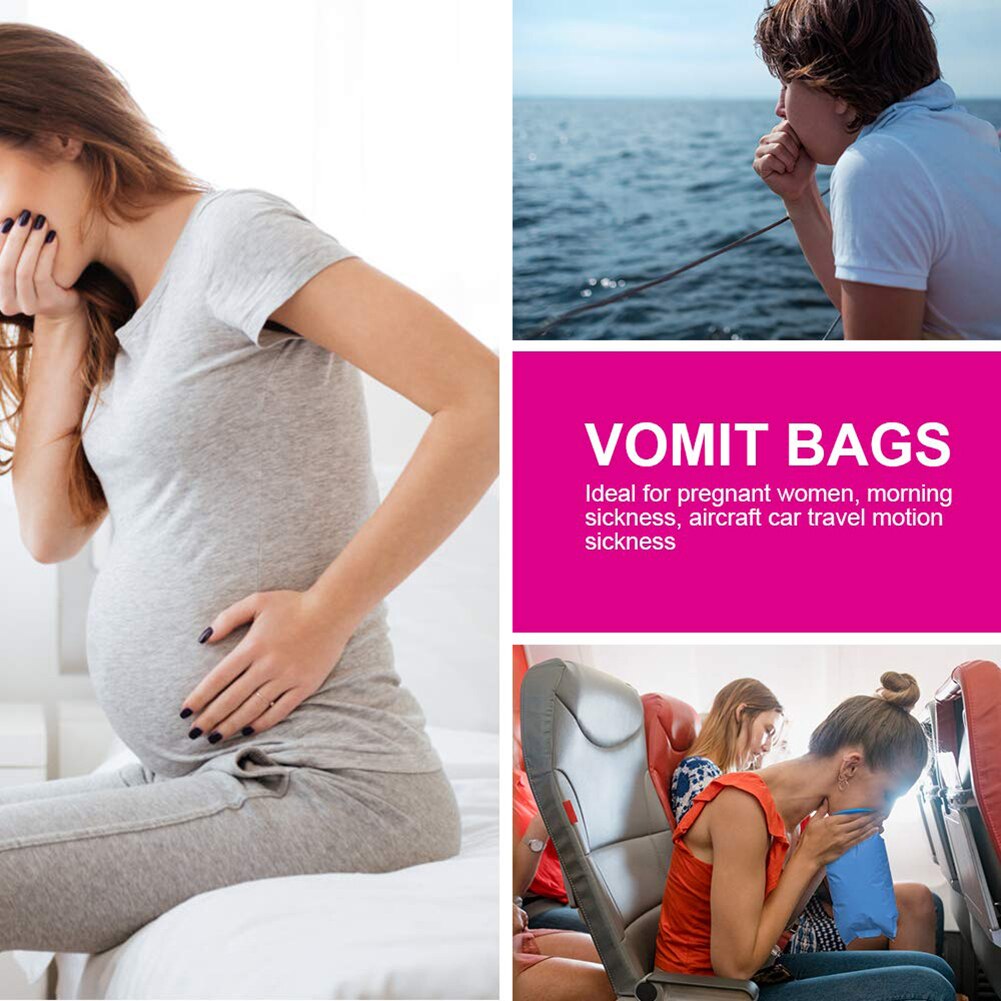 Bolsa de limpieza desechable de 10 Uds., 1000ML, para viaje o avión, para mareos, vómito y Nausea