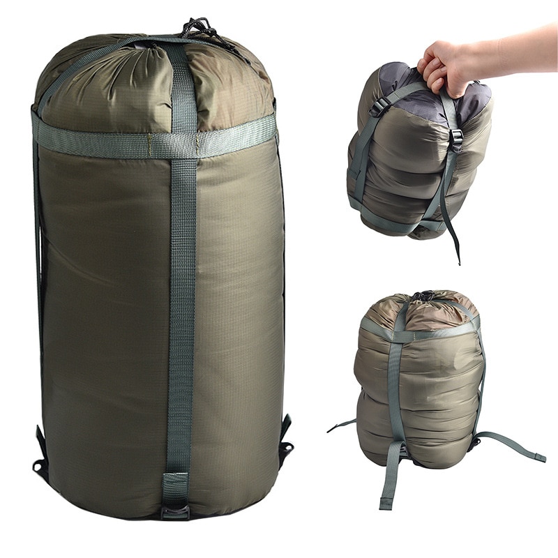 1pc udendørs camping kompression sovepose rejse vandreture bærbar tøj opbevaring sæk