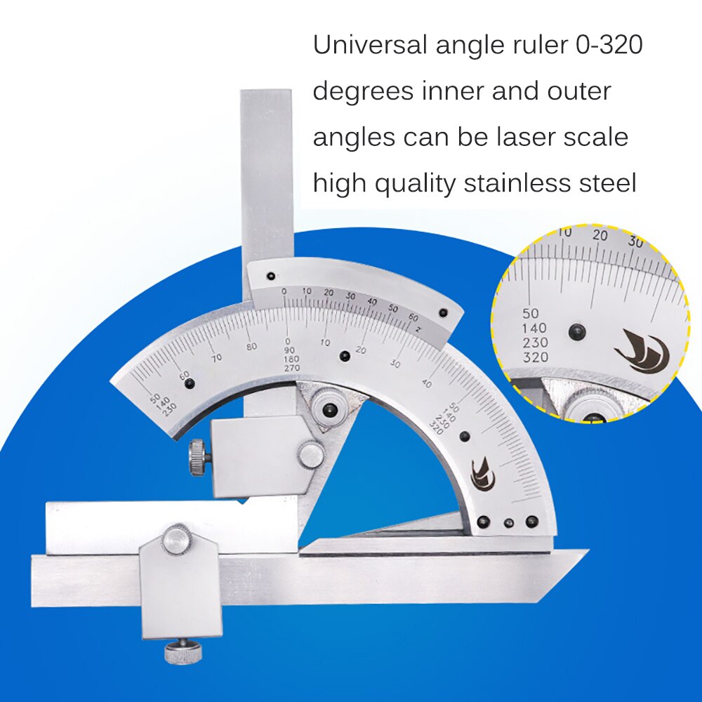 Removable Angle Gauge Universal Bevel Protractor Precision Angle Measuring Finder Ruler Tool Inner Outer Parts Measuring Tools