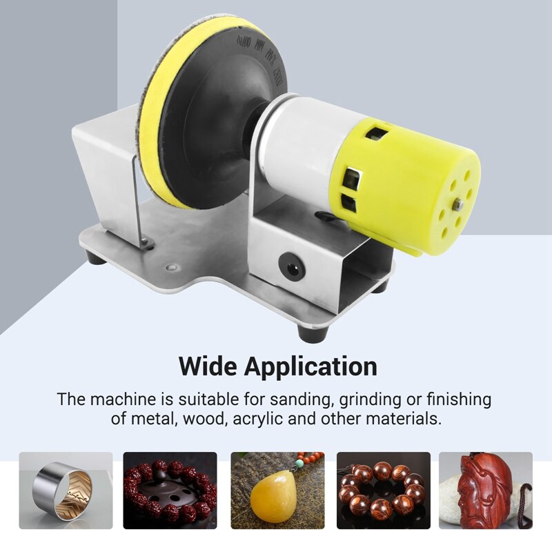 Electric Rotary Polisher Table Disc Sander With 7 Variable Speed 3-Inch Sanding Discs For Polishing Grinding EU Plug