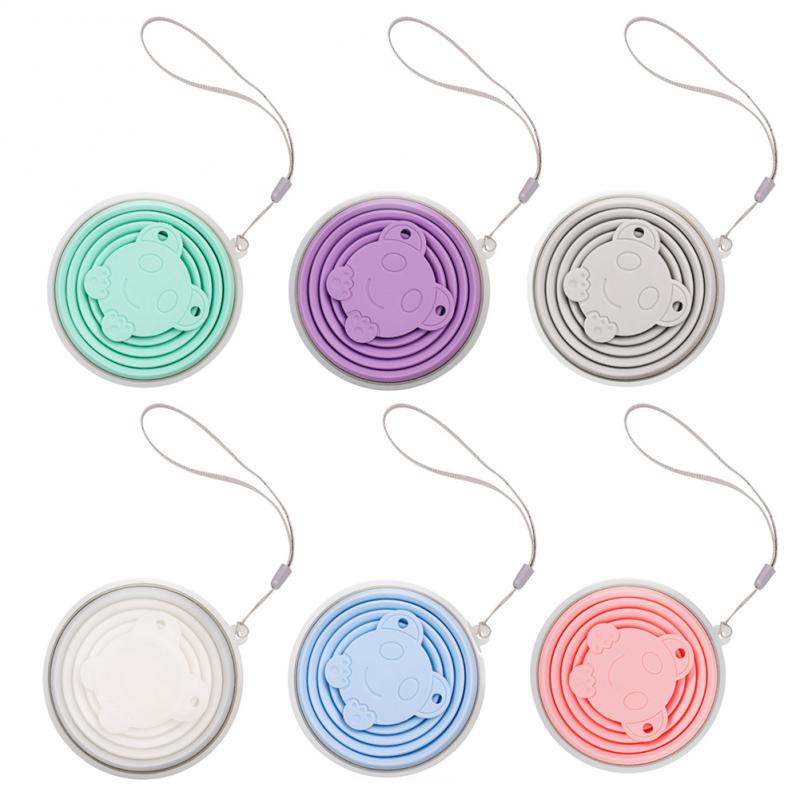 270ML Travel Cup Stainless Steel Silicone Retractable Folding cups Telescopic Collapsible Coffee Cups Outdoor Sport Water Cup