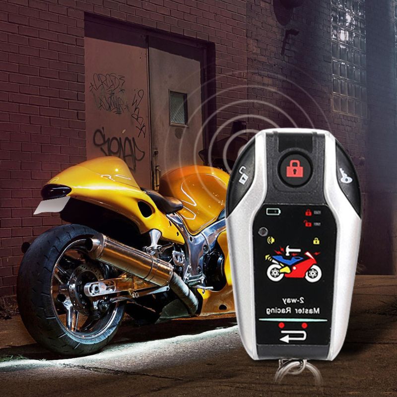 Alarma bidireccional para motocicleta 12V sistema de seguridad antirrobo