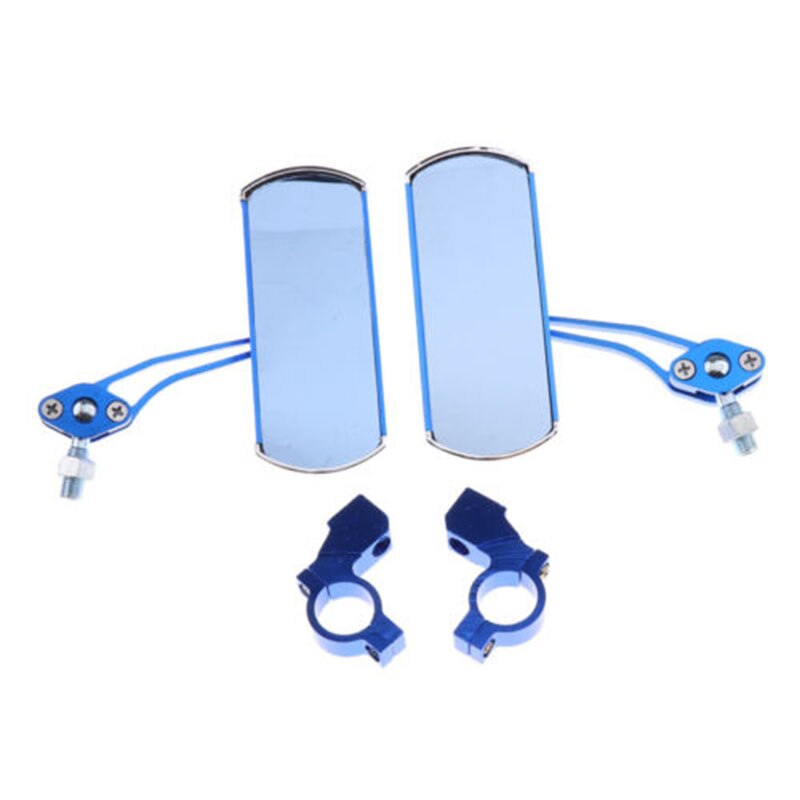 1 par sykkelspeil universalt justerbart bakspeil terrengsykkel sykkelstyre speil sykkeltilbehør: Blå