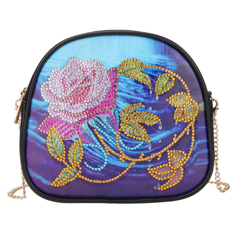 DIY Flowerpot Special Shaped Diamond Painting Leather Chain Shoulder Bags: G