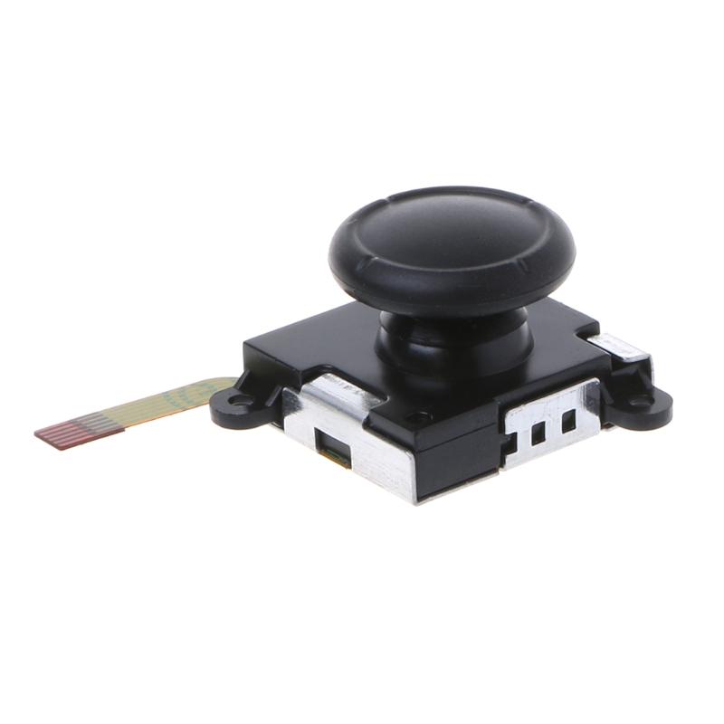 Sort 3d analog sensor joystick til nintendo switch ns joy-con controller plast+metal