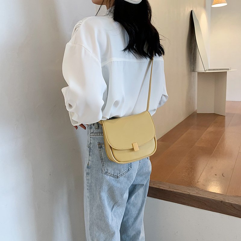 Lady Shoulder Bag Female Postman Bag Literary Style Young Women Light Bag Green Summer Cool Bag White