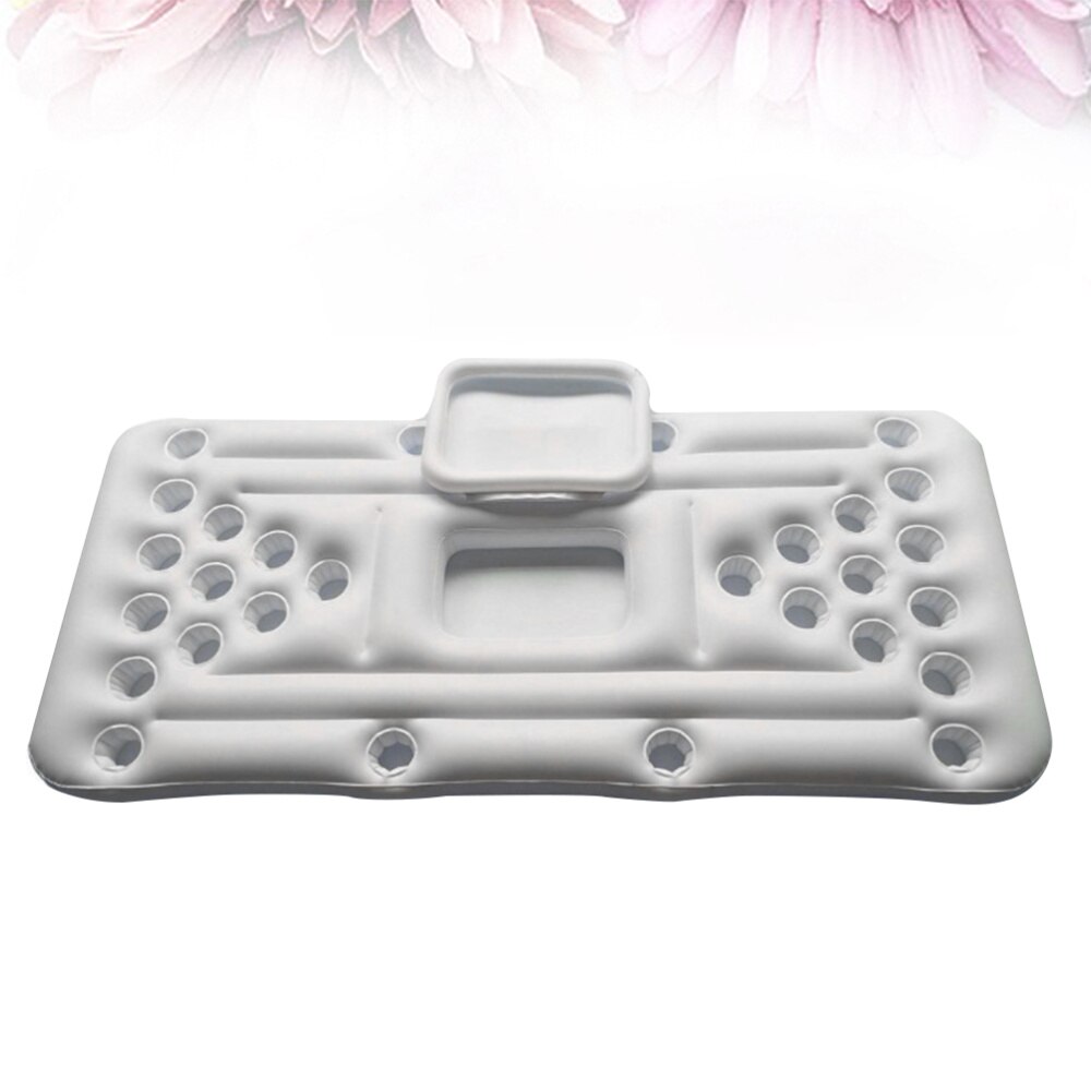 1Pc Opblaasbare Bier Tafel Draagbare 28 Cup Gat Vlotter Rij Water Drank Ijsemmer Zwevend Bed Water Opblaasbaar Tafel voor Water