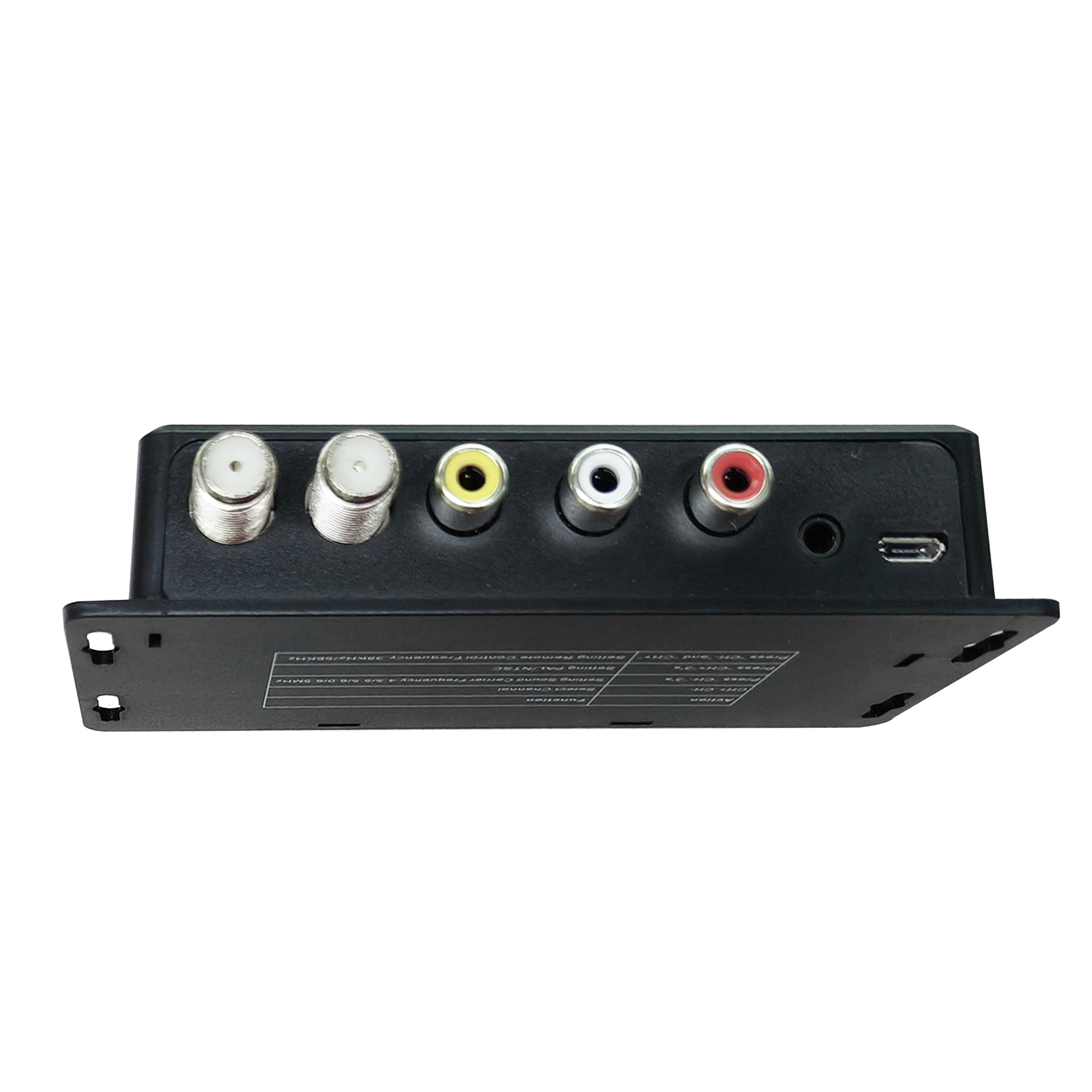 Modulador de ligação de tv av para rf, extensor de alcance de controle remoto ir, dispositivo de inserção de programa autoproduzido para tv analógica