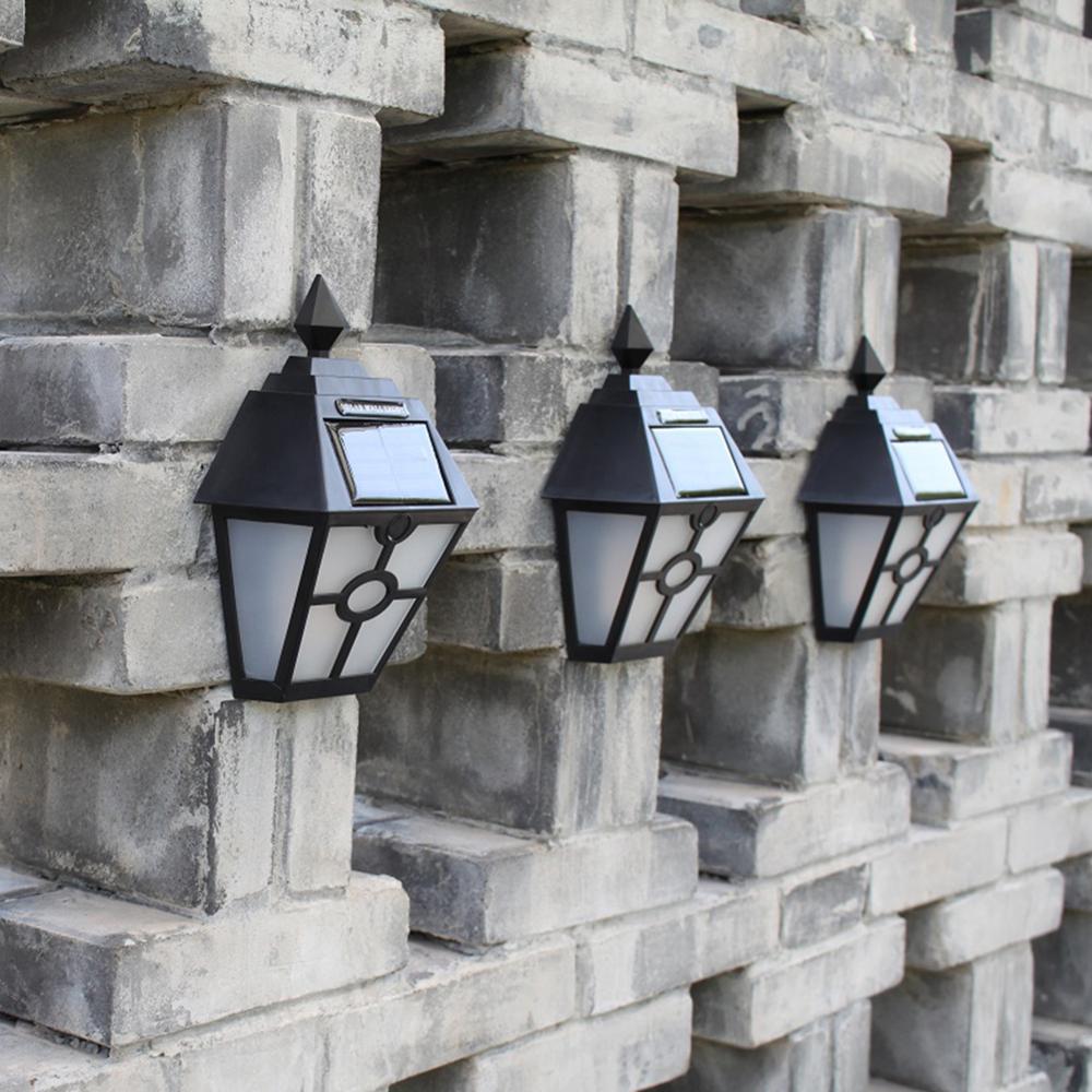 Retro Solar LED Flamme Licht Blume Muster Wasserdicht für Außen Clip Lampe