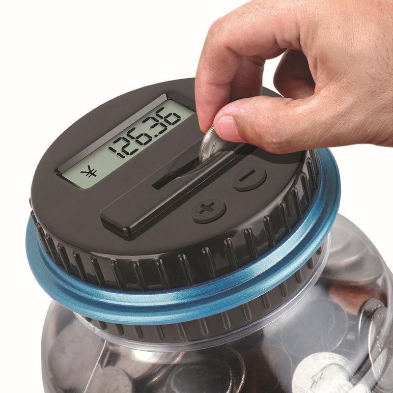 Piggy Bank Counter Coin Electronic Digital LCD Count Coin Box Piggy Bank Jar Coin Bank Storage Box Euro Dollar