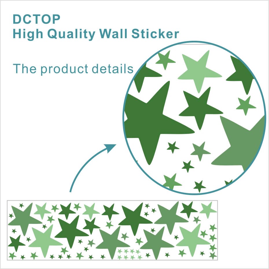 Estrellas de colores Polka Dots vinilo pegatina habitación decoración murales de arte papel tapiz impermeable extraíble hogar para pared guardería bebé DCTOP: TCA90015B
