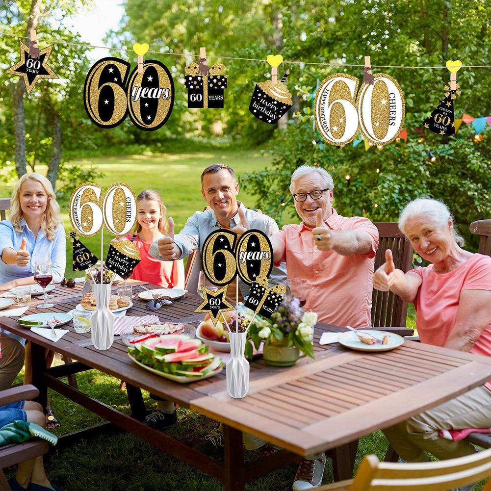 24PCS/Set Party Funny Mask PhotoProps Happy Birthday Party Supplies 30 40 50 Years Old Party Decoration Adult Photo Booth Props