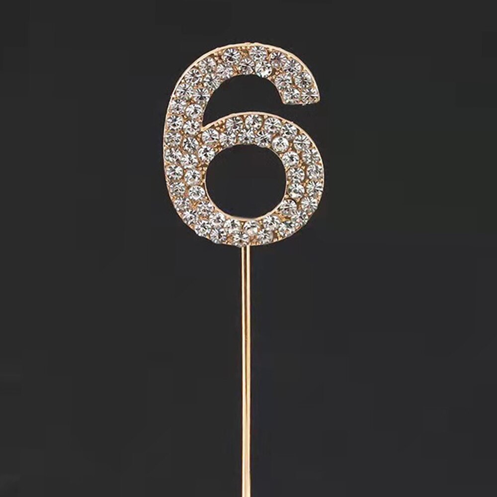 Digitale Kuchen Topper 0-9 Strass Anzahl Geburtstag Jahrestag Partei Kuchen Dekoration Werkzeug Backen Karte Hochzeit Dekoration: J6