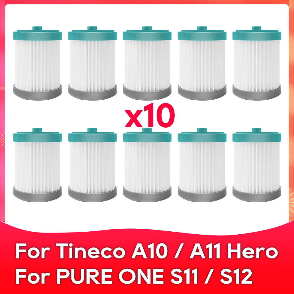 Apto para Tineco A10/A11 Hero Master/PURE ONE S11/S12 Series aspiradoras inalámbricas repuesto cepillo rodillo prefiltro Hepa: Verde militar