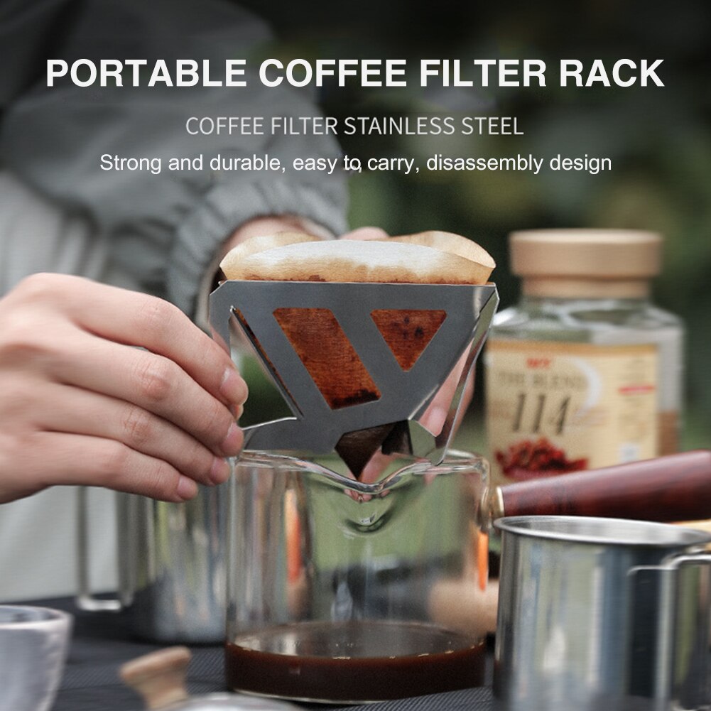 RVS Koffie Dripper Slow Drip Filter - Herbruikbaar Ultra Fijn Micromesh - Zilver