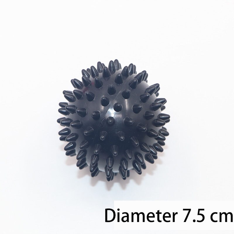 Massage Ball Fitness Fascia Ball Muscle Relaxation Ball Acupoint Massage Spike Ball Grip Fitness Ball Hedgehog Ball: 7.5cm black