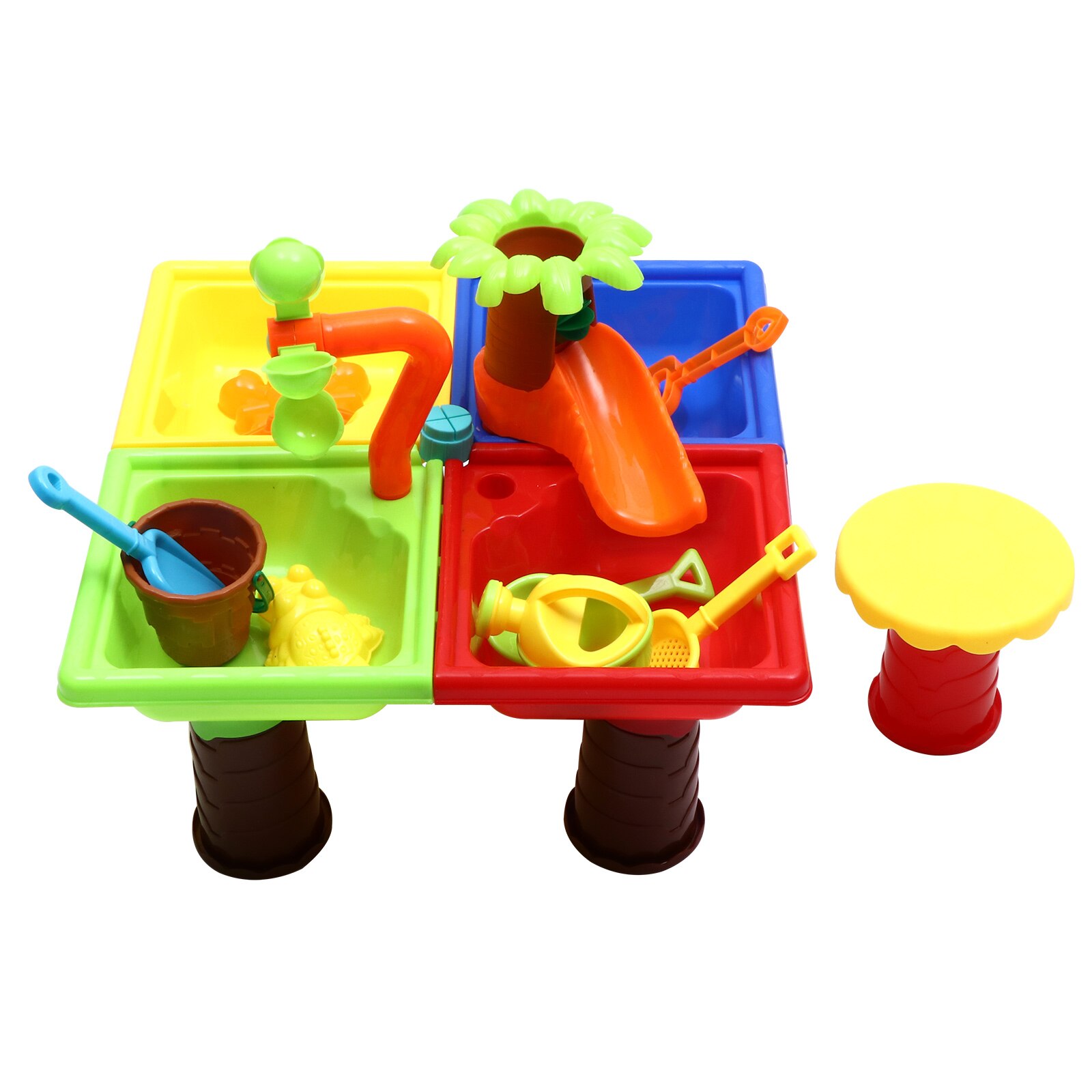 1 Set Children Beach Table Toys Assembling Sand Table Funny Sand Playing: white