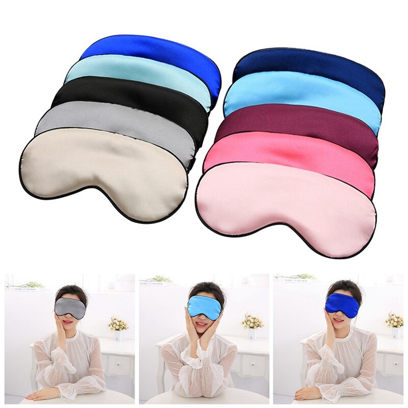 Pure Silk Double-Side Shading EyeShade Sleeping Eye Mask Cover Eyepatch Blindfolds Eyeshade Health Sleep Shield Light