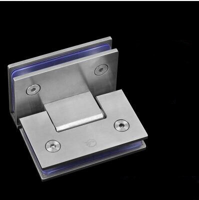 SUNNY SHOWER 90 Degree Stainless Steel Wall-to-Glass Clip – For 3/8" Frameless Shower Glass