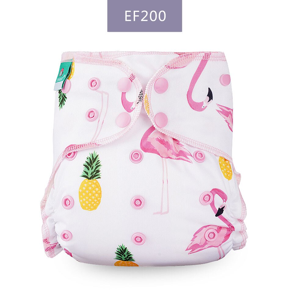 Eco-Friendly Baby Cloth Diaper Reusable Heavy Wetter Hybrid AIO/AI2 Waterproof Bamboo Washable Aio Baby Nappy Best Sell: EF200-Cloth Diaper