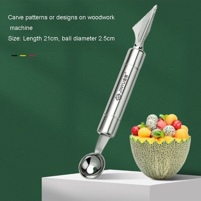 Digger Watermelon Spoon Fruit PlatterTool Set Carving Knife Die Cutting FruitAnd Vegetable Shape Round Slicer: Carved device