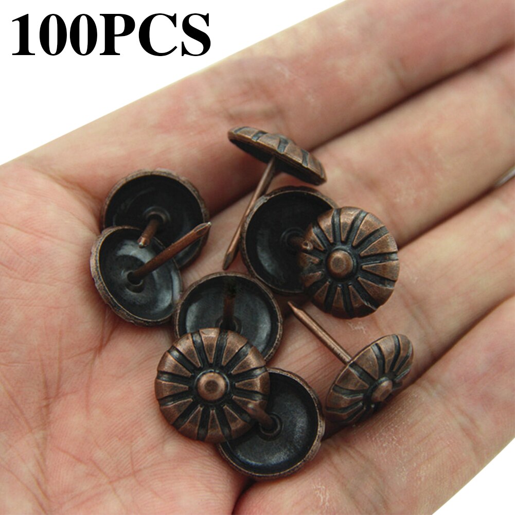 200 Tachuelas De Tapicería – Diámetro 11mm, Altura 20mm, Tono Bronce, Para Muebles Y Sofás