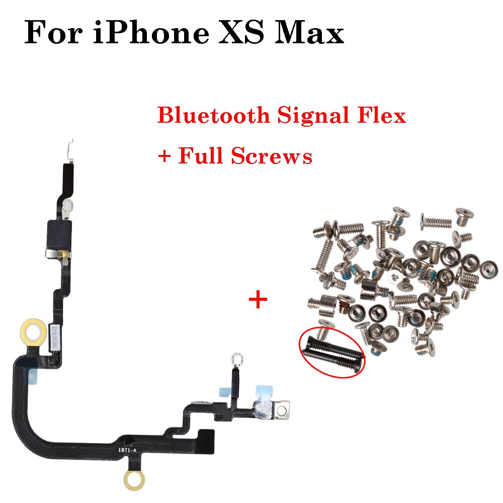 1einstellen Für iPhone X XR XS MAX NFC Kamera Clip Bluetooth + Schrauben + Wasserdichte Aufkleber Signal Antenne biegen kabel Ersatz Patrs: Pro XSMAX nfc Schraube