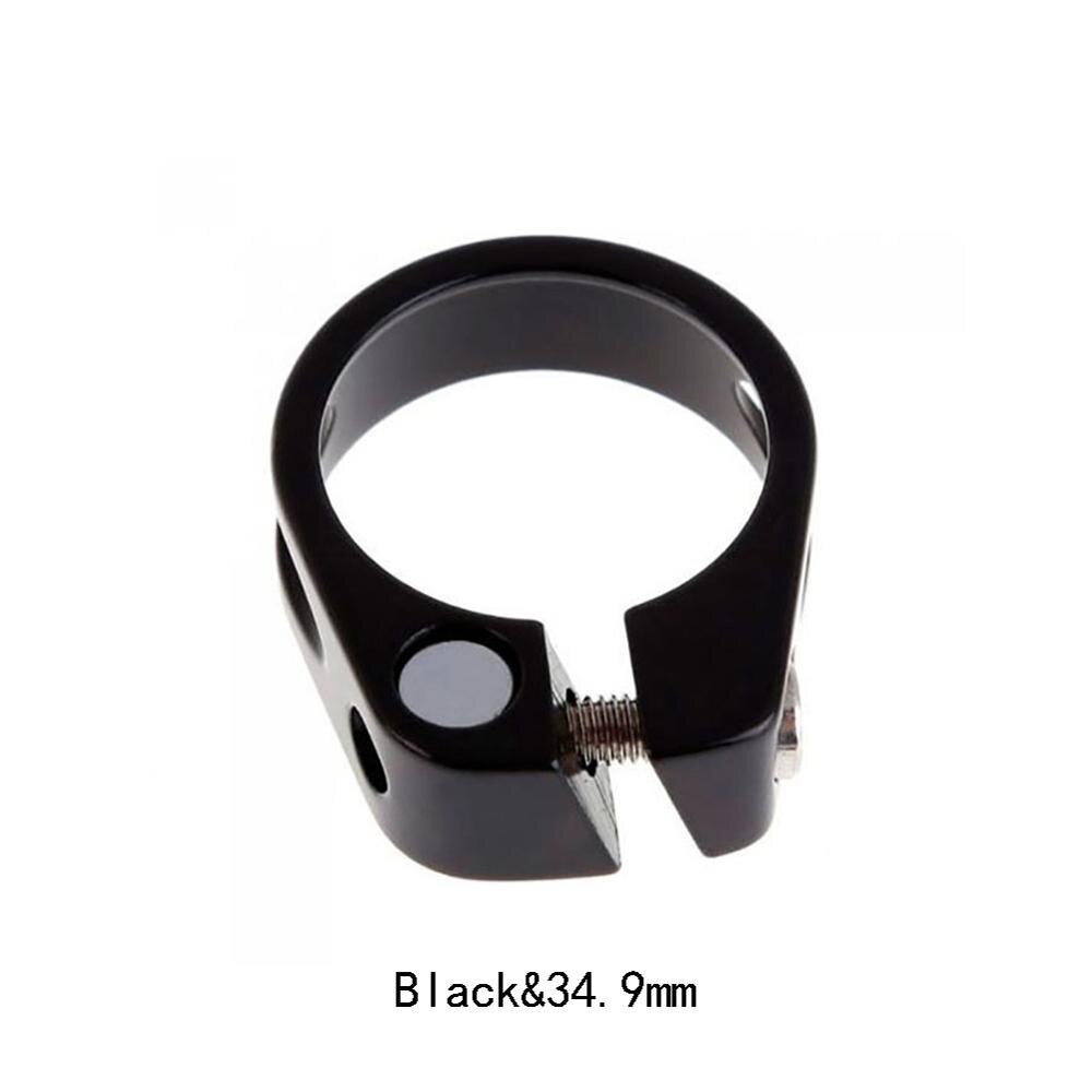 31.8/34,9mm Aluminium Rohr MTB Bike Fahrrad Sattel Sitz Clamp Fit für 27,2mm Sattelstütze Radfahren Teile abrazadera pecas de bicicleta: Black 34.9mm