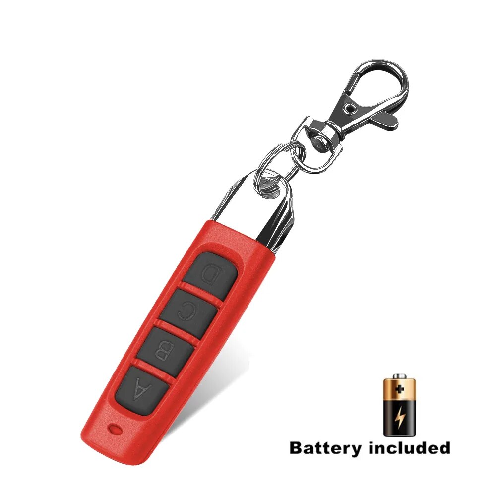 433MHz Auto Copy Remote Control Electric Garage Door Opener Remote Controller Duplicator Clone Cloning Code 4 Keys Transmitter: black
