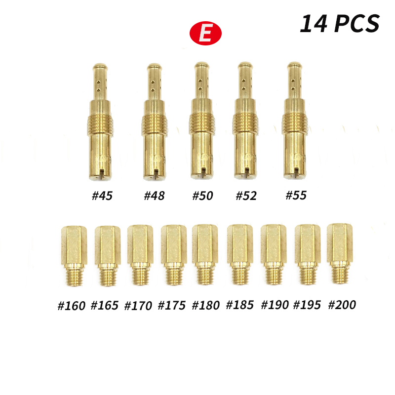 Motorcycle Carburetor Main Jets Slow Pilot Jets Kit for PWK Keihin OKO PWM CVK FCR Carbs Carburetter Set Injectors Nozzle: Ivory