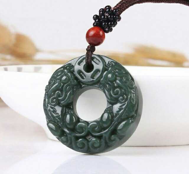 Jadeïet jade hanger Buddha Lucky amulet Ketting Boeddha Zegenen u