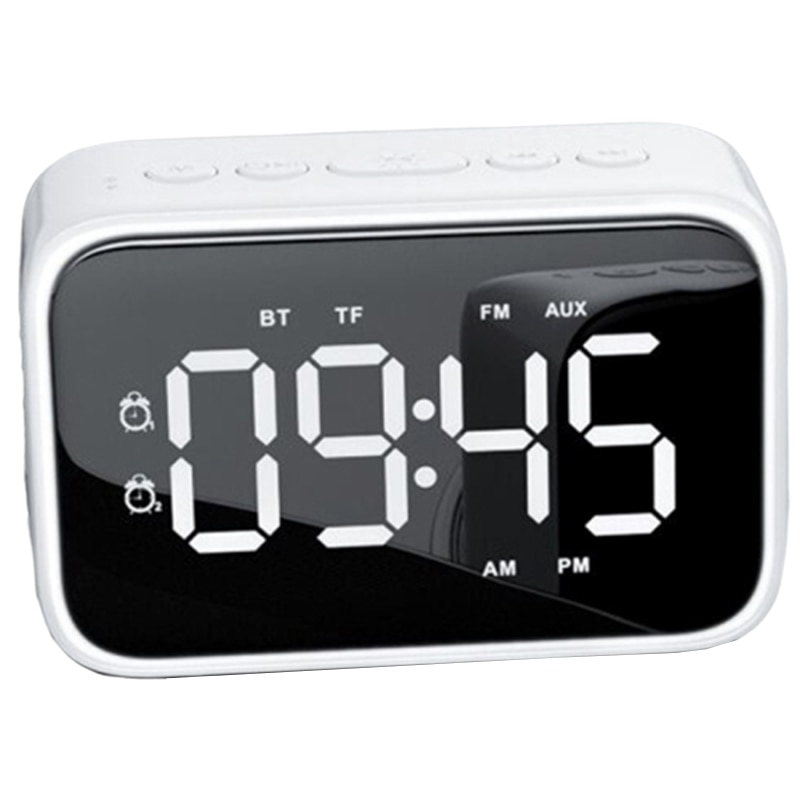 Digital Alarm Clock Radio with FM Radio, Bluetooth Speakers with Headphone Jack, Dual Alarms, 5 Level Brightness Dimmer, Adjusta: Default Title