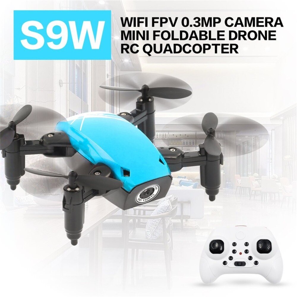 S9W Wifi Fpv 0.3MP Camera Mini Opvouwbare Drone Atitude Hold Modus One-Key Terugkeer 360 Graden Flip Rc Quadcopter rtf