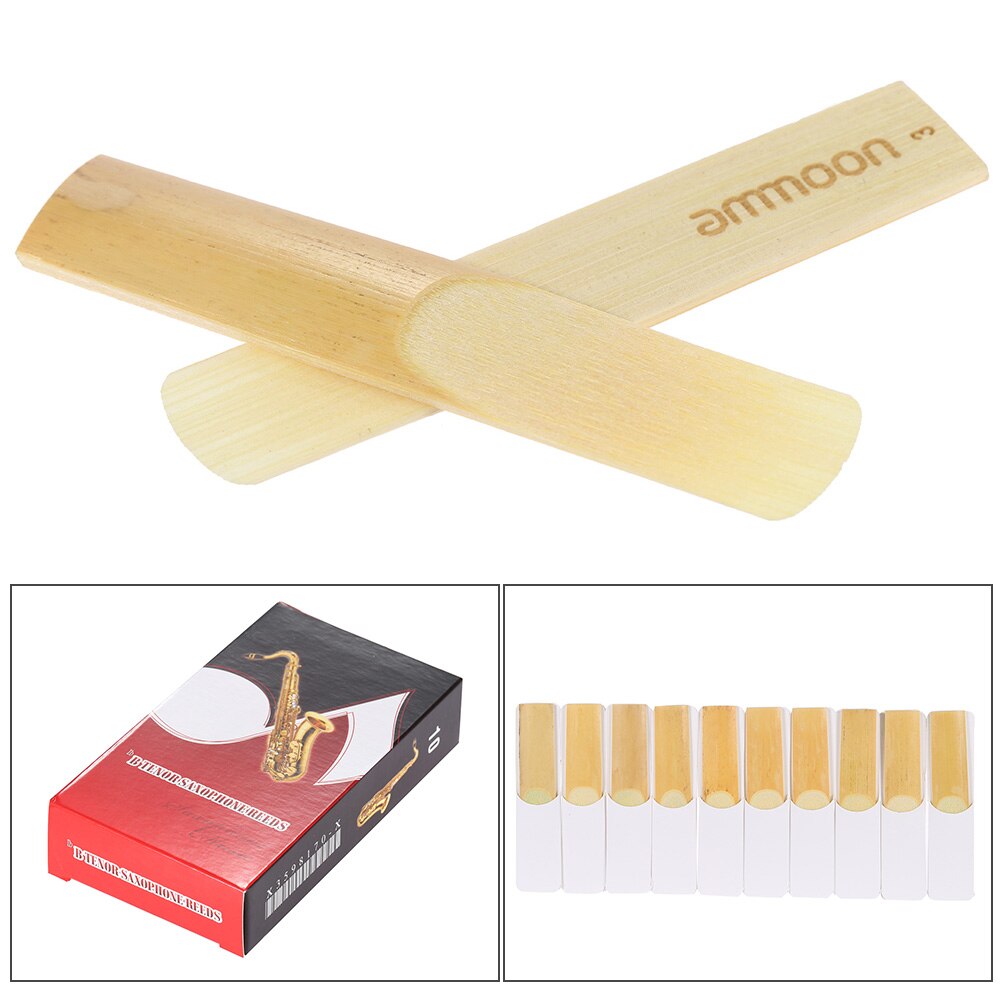 10-Pack Stukken Saxofoon Rieten Sterkte 1.5 / 3.0 Bamboe Rieten Bb Tenorsaxofoon Houtblazers Onderdelen &amp; accessoires