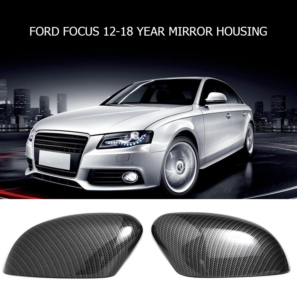 Cubierta embellecedora para espejo retrovisor lateral de coche, para Ford Focus MK2/MK3, cubiertas para espejo retrovisor del coche, 2 uds.