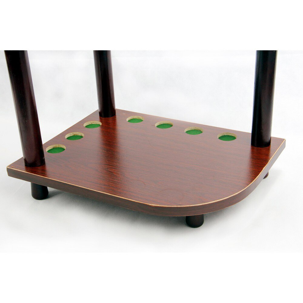 Premium Solid Wood Pool Billiard Standing Cue Rack Holder 7 Holes
