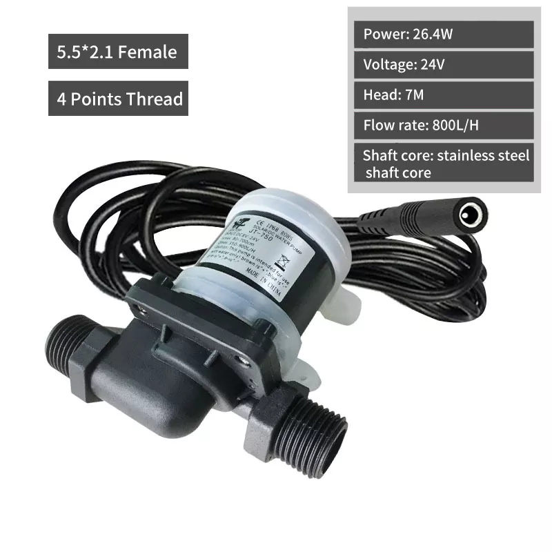 JT-750D4-12 DC 24DC einstellbare Zirkulations-Boost-Wasserpumpe 24 V -40 ℃ ~100 ℃ GB: 3 V