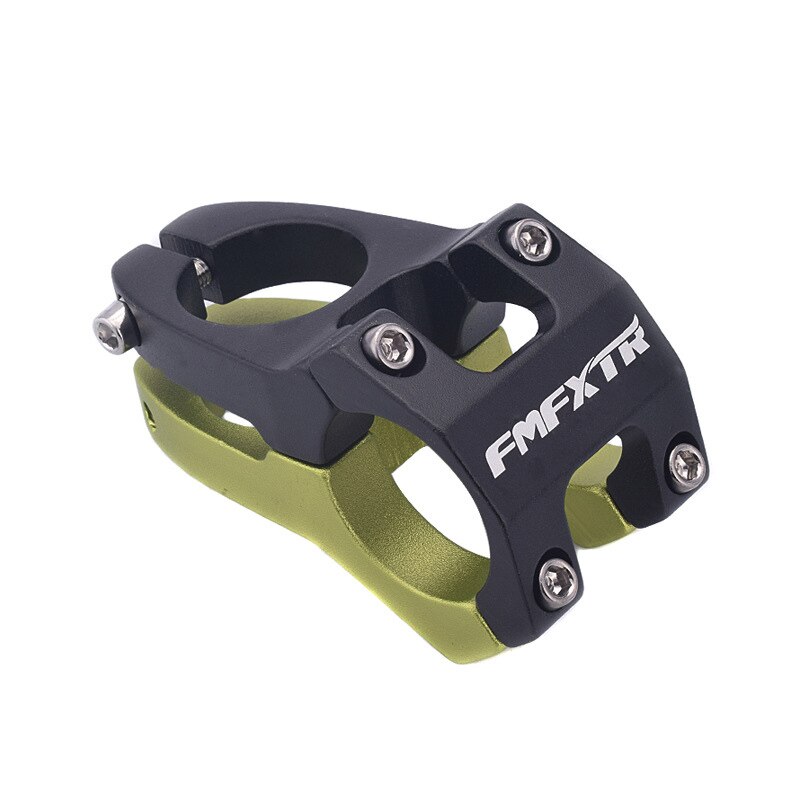Vástago de manillar de bicicleta Enduro de alta resistencia ligero 31,8mm * 45mm CNC vástago mecanizado para bicicleta de montaña XC AM MTB: Black and Green