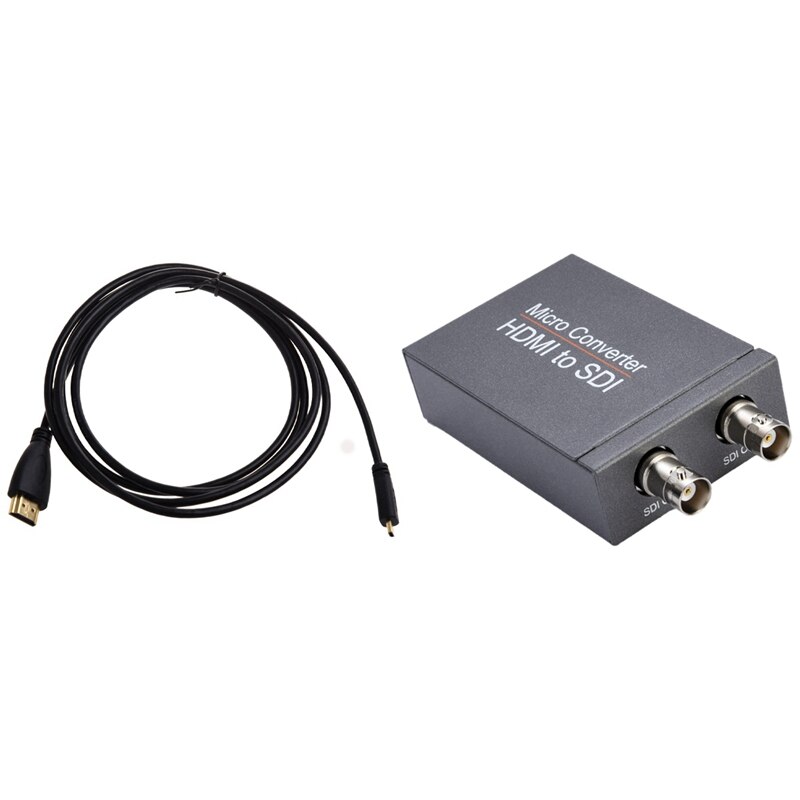 1 Set Hdmi Naar Sdi Met Power Mini 3G Hd Sd-Sdi Video Converter Adapter & 1 Pcs hdmi Naar Micro- Hdmi Kabel (6 Voeten)