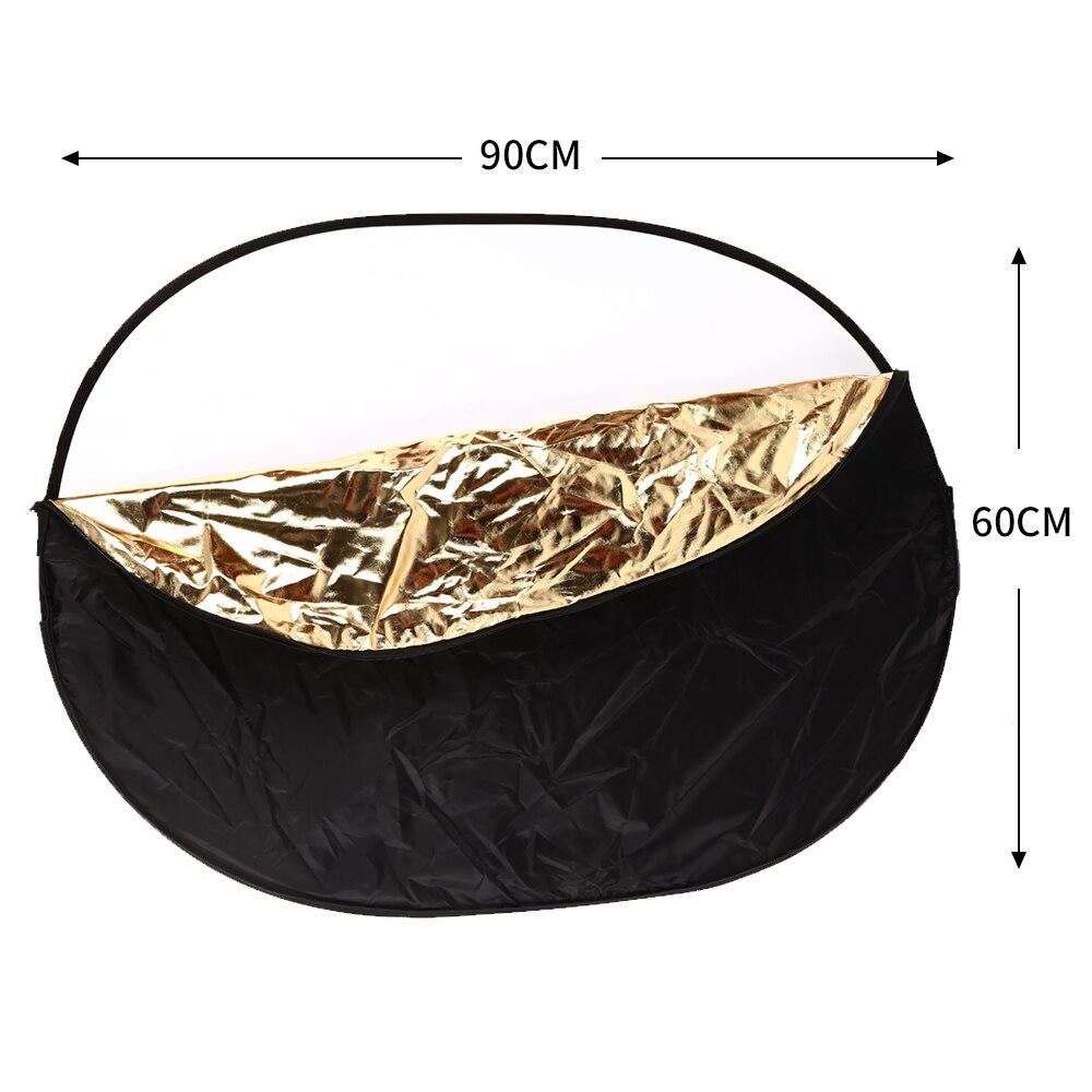 SH 60x90CM 5-in-1 Portable Collapsible Multi-Disc Diffuer Light Oval Reflector With Carrying Bag For Photography Studio Shooting