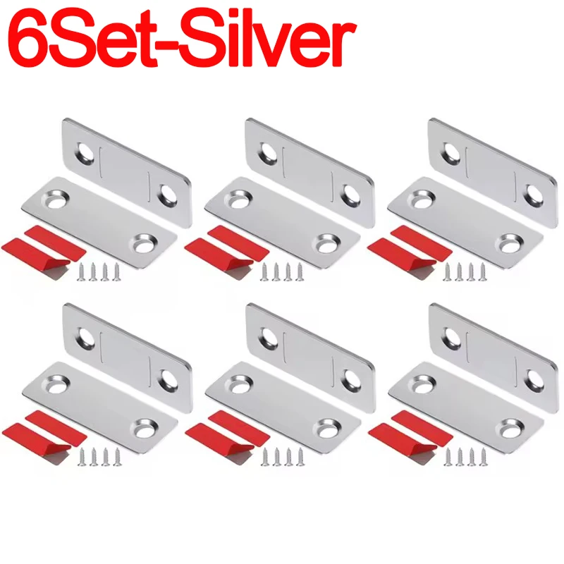 20/1Set Onzichtbare Magneten Kast Vangsten Sterke Magnetische Deurstopper Patch Lijm Meubels Lade Raam Deurdranger Klink: Rood