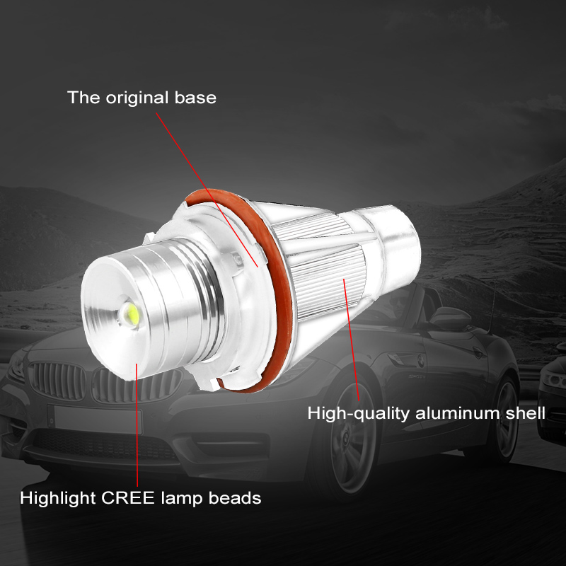 2 stücke Für BMW E39 525i 530i 540i E39 M5 E60 525i 525xi 530i 530xi 545i LED Angel Eyes licht scheinwerfer Lampe CANBUS 10W weiß shell